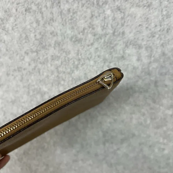 Coach Zip Wristlet Wallet, Medium Size - Authentic, Tan/Light Brown - Image 4