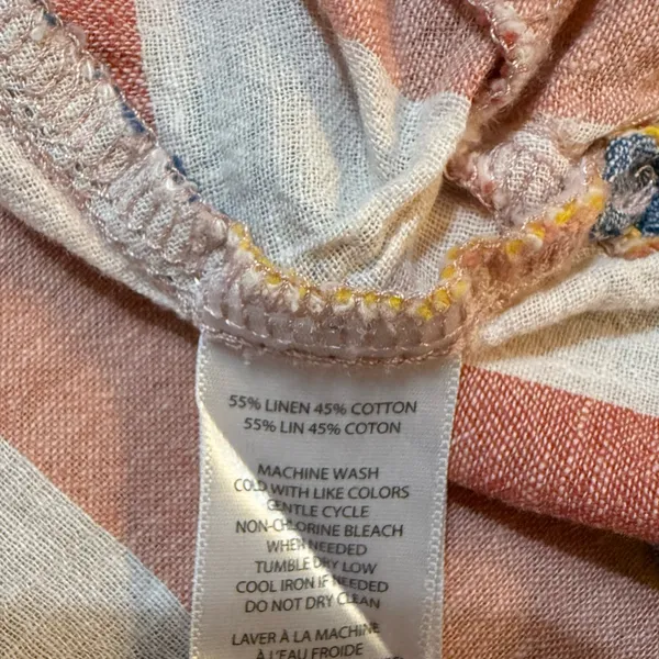 Beachlunchlounge Striped Multicolor Blouse Linen Blend Desert Vibes Sz S‎ - Image 8