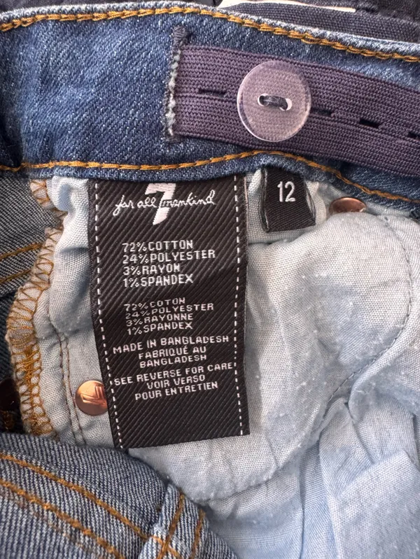 7 For All Mankind Standard Jeans Women’s 12 Blue Bootcut Stretch Denim - Image 6