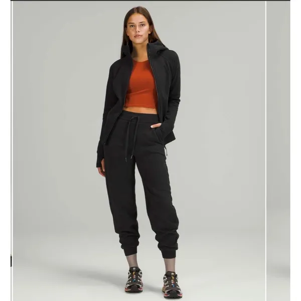 Lululemon‎ Scuba Relaxed High Rise Jogger Black Lightweight Drawstring Size 8 - Image 12
