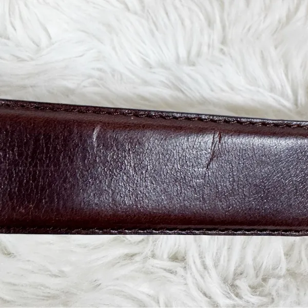 VINTAGE Fossil Brown Leather Western Engraved Silver Belt Medium Ornate Boho‎ - Image 10