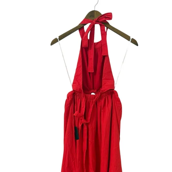 Lulus Island Vacay Red Tie-Back Maxi Dress size Small NWOT - Image 6