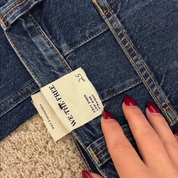 FREE PEOPLE CRVY Siren Low Rise Straight Leg Jeans / Vixen - Image 3
