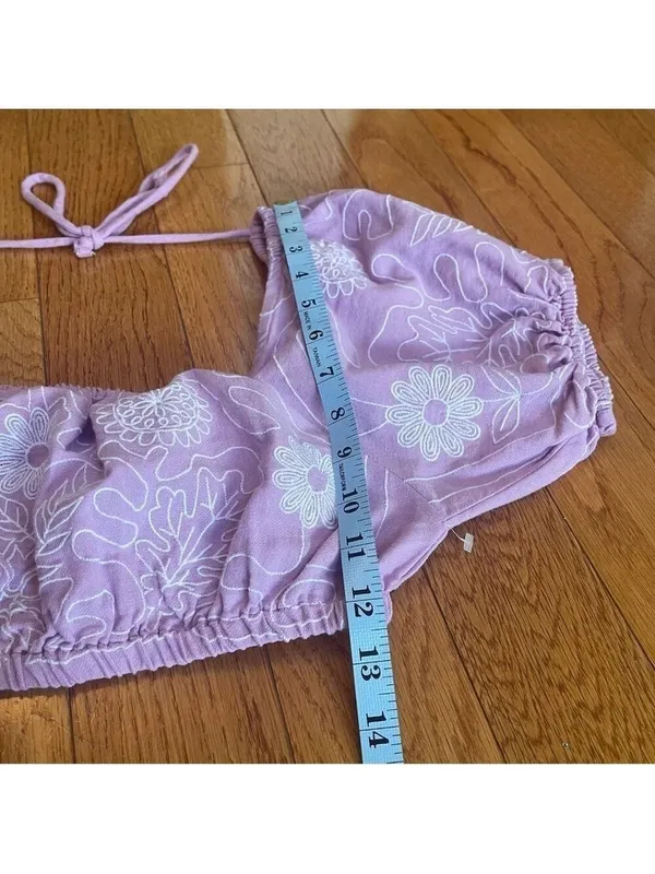 Free People Lotus Orchid Purple Sz. Small Set Skirt and crop top 100% cotton - Image 11
