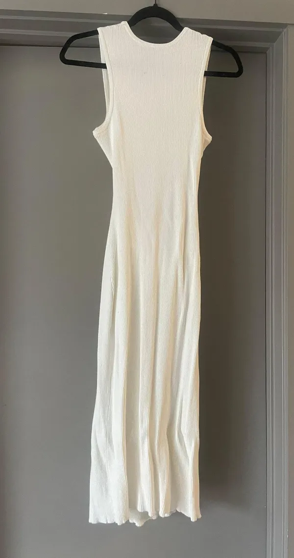 White Midi Dress Size L - Image 3