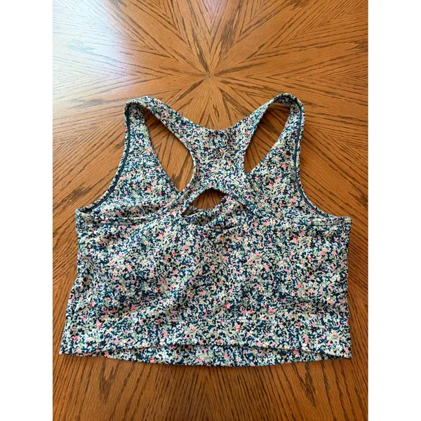 Sage Collective Activewear Set Women S/M Floral Sports Bra Biker Shorts Blue - Image 9
