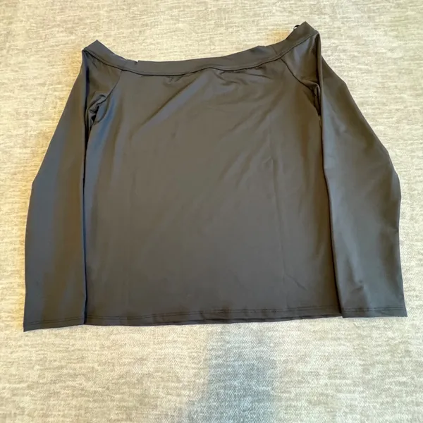 Tuckernuck Black Long Sleeve Laila‎ Top Size XL Off the Shoulder Stretch NWOT - Image 9