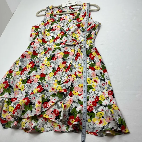 Likely Vera Floral Print Faux Wrap Mini Sleeveless‎ Dress Womens Size 8 NEW - Image 11