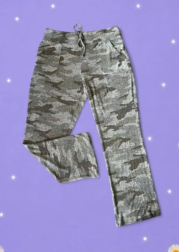 Vintage Y2K Camo Wide Leg Lounge Pants Cozy Soft Size XL 🤎 - Image 2