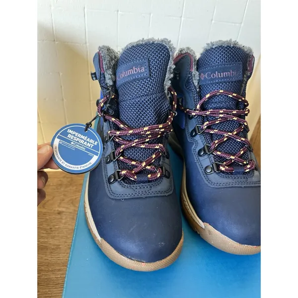 Columbia Yoncalla Hiking Boots Sz 7 Blue Winter Waterproof Gorpcore Waterproof - Image 4