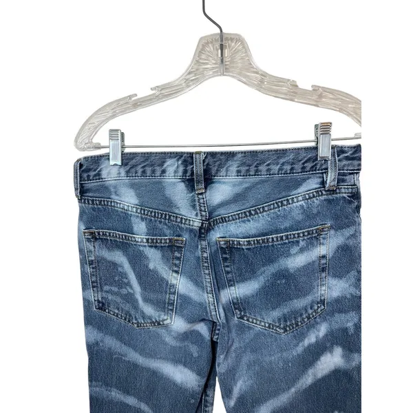 We the Free People Bleached Jeans Distressed Blue 24 Button Fly Mid-rise Y2K - Image 4