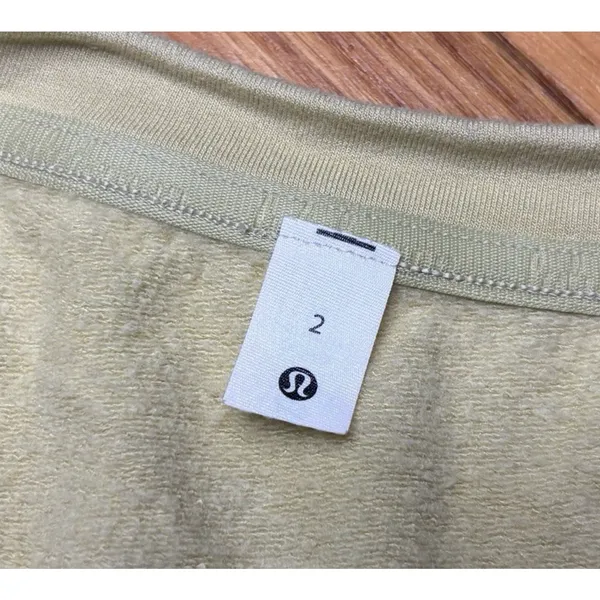 Lululemon Softstreme Perfectly Oversized Cropped Crew Sweatshirt Green Size 2 - Image 4