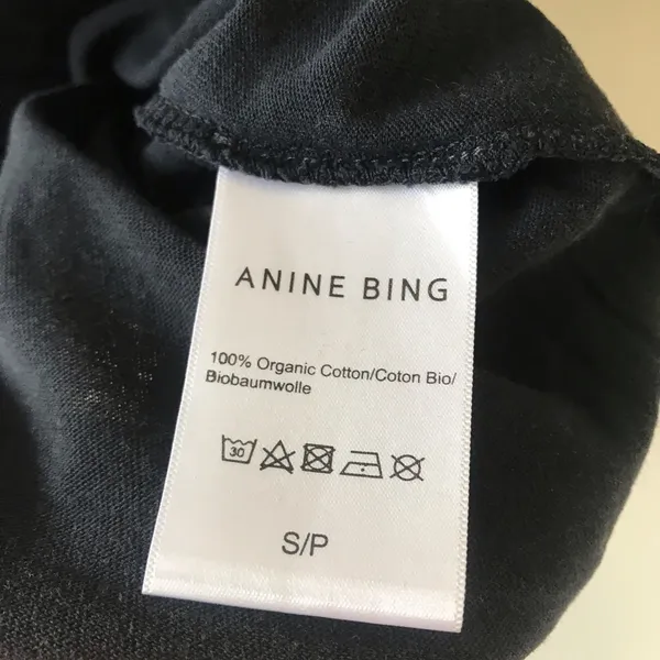 Anine Bing Walker Viper Blue Snake Tee in Washed Black, Size Medium - Image 10