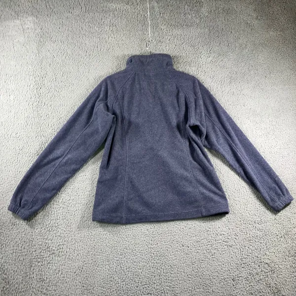 Columbia Fleece Jacket Women Large Benton Springs Full‎ Zip Blue Mock Neck Soft - Image 3