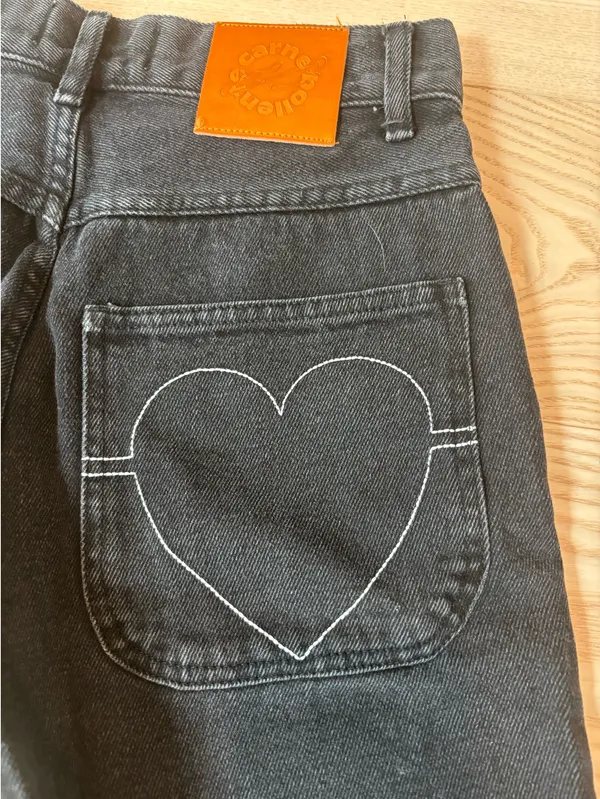Black Straight Leg Jeans Size 24 - Image 2