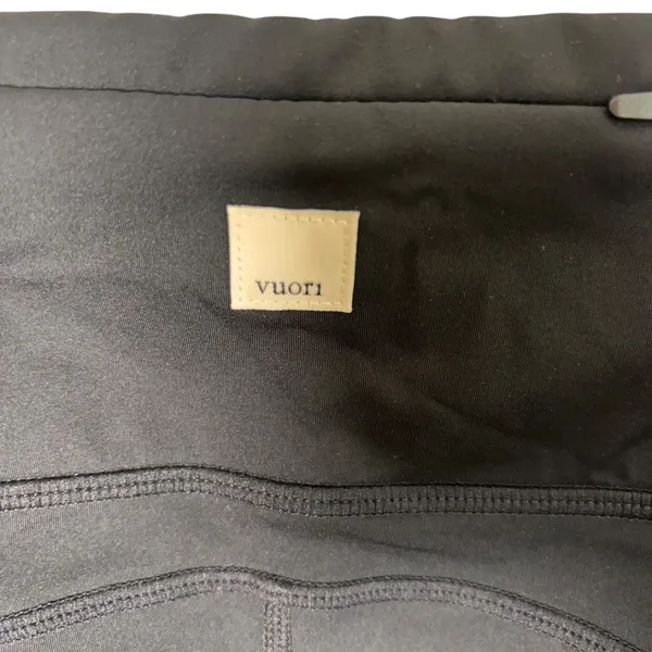 Vuori Stride Leggings Black High Rise Cropped Running Tight Pockets VW429 Size M - Image 3