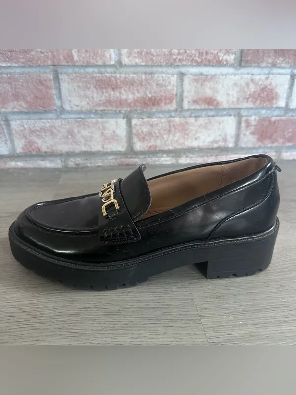Sam Edelman Teagan Lug Sole Chunky Loafers Black Women’s 8 Academia - Image 6