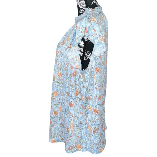 Melloday Floral Ruffle Neck Top - Image 2