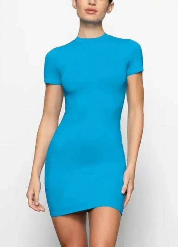 SKIMS Signature Swim T Shirt Dress - Neon Green, size Small, $88 - Image 8