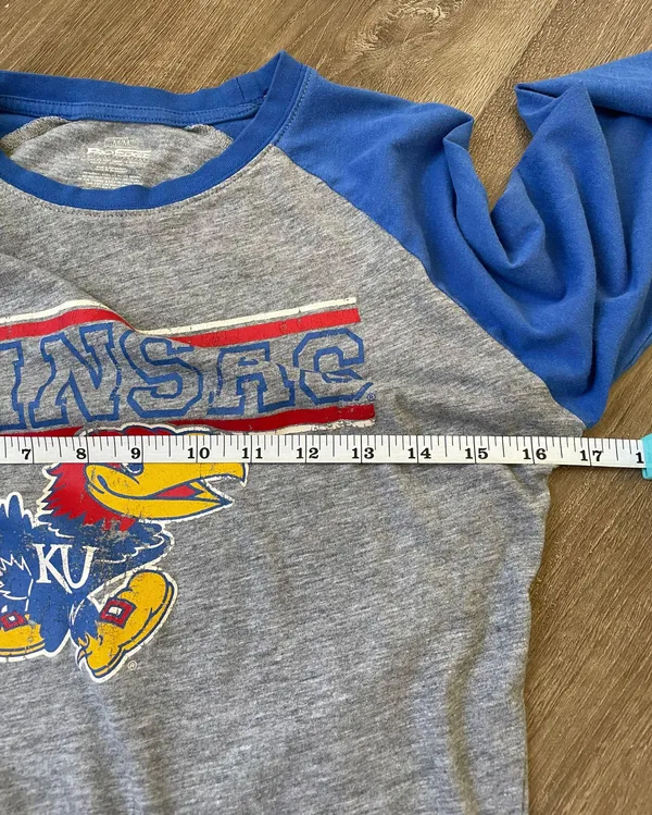 Pro Kansas University Jayhawks long sleeve tee T-shirt NCAA Women’s size M - Image 9