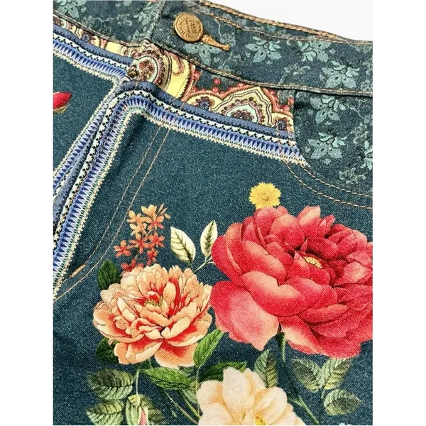 FARM‎ Rio Brazil Floral Paisley Print Shorts Boho Festival XS S RARE - Image 2