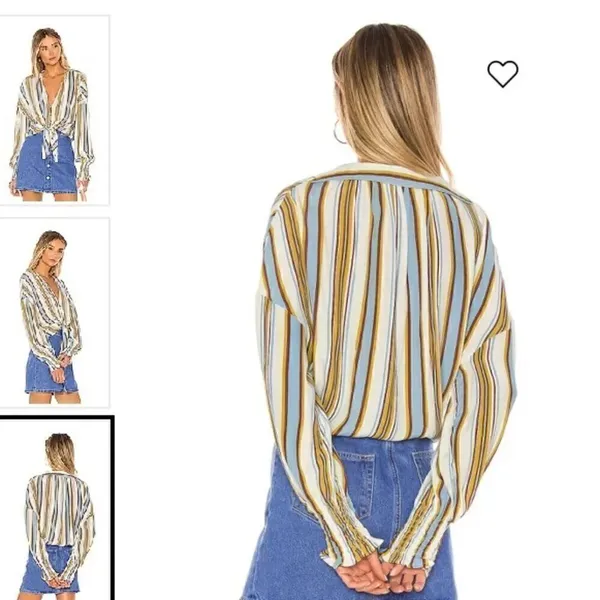 REVOLVE Faithfull the Brand Tie Front Knot Shirt Top - Image 2