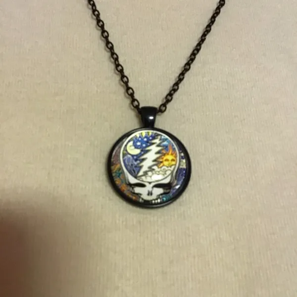 Grateful Dead sun n moon steal your face necklace - Image 5