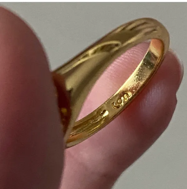 Savvy 14K Gold Plated Bee Signet Ring CIE JEWELS - Image 5