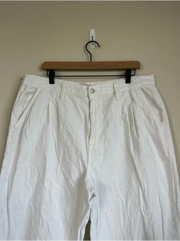 Madewell White Baggy Straight Wide Leg Jeans - Image 2