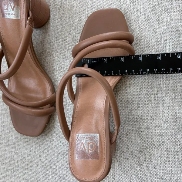 DV Dolce Vita Priana Tan Puffy Strappy Block Heel Sandals Summer Heels Size 8 - Image 13