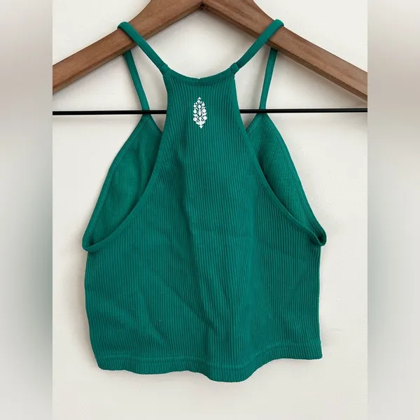 Free People movement Happiness Runs Crop Tank Green emerald XS S - Image 5