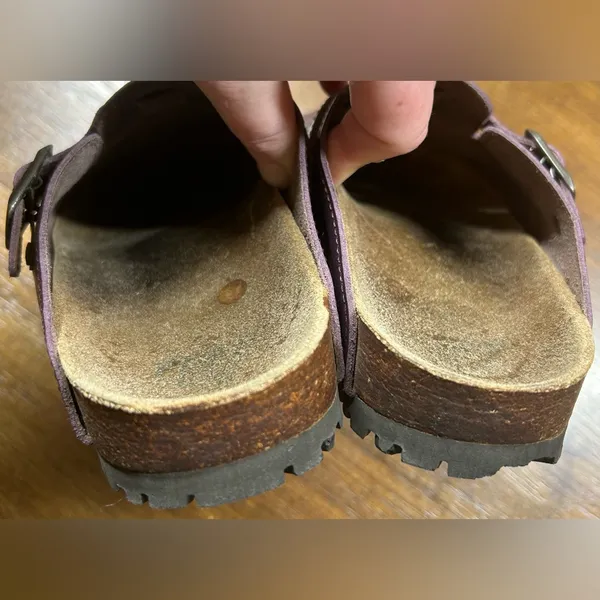 BioWorld Vegan Size 7.5 Brown Slip On Clogs - Image 4