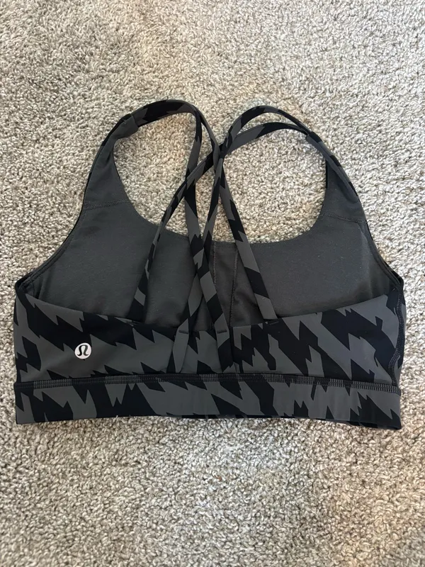 Black Lululemon Sports Bra Size 6 - Image 2