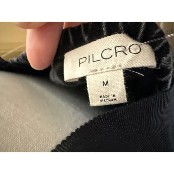 PILCRO Anthropologie NEW Sleeveless‎ V-Neck Studded Denim Mini Dress Size Medium - Image 6