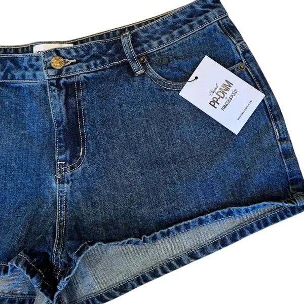 NWT Princess Polly Low Rise Denim Mini Shorts Jean Shorts M 10 - Image 6