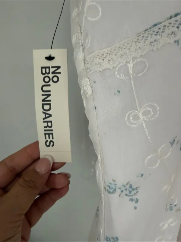 No Boundaries New! White Floral Lace Chemise Slip mini dress size XXL - Image 5
