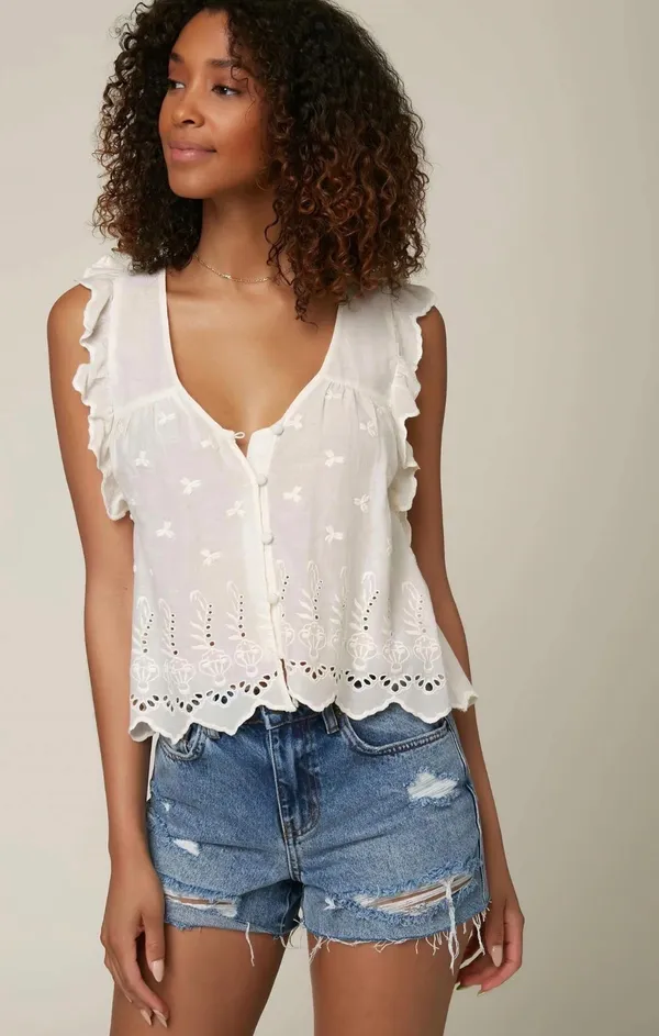 Cream Sleeveless Top - Image 2