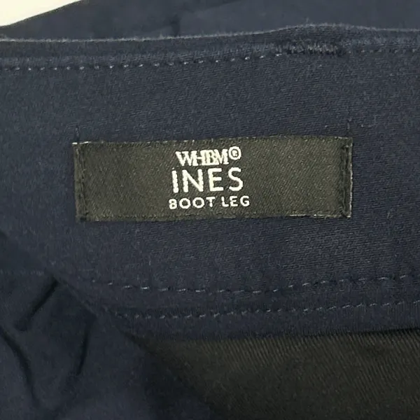 WHBM Dress Pants Womens 4L 4T Tall Ines Slim Bootcut Comfort Stretch Navy Blue - Image 10