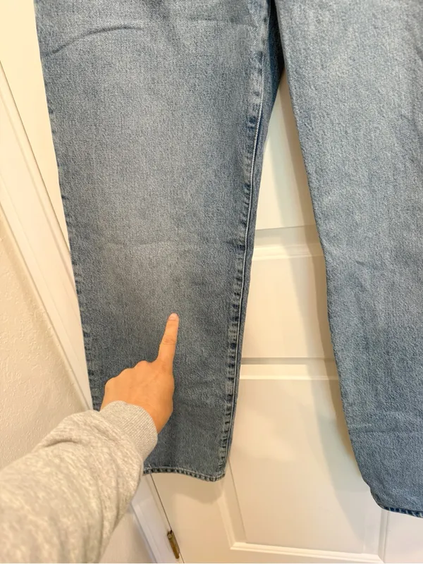 AGOLDE Fusion Jeans size 25 Medium Wash Wide Leg Straight 100% Cotton Denim - Image 9
