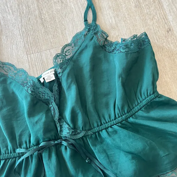 Womens American Eagle Green Lace Tank Top - L - Image 2