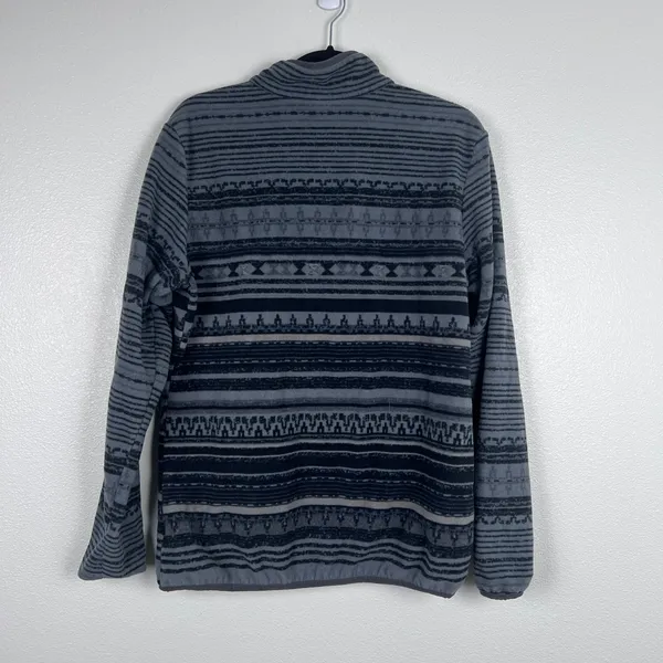 Columbia Womens Aztec T Snap Pullover Fleece‎ Jacket Blue Black Sz L - Image 6
