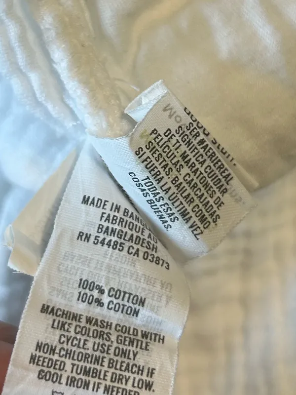 Aerie Cotton White Elastic-Waist Athletic Shorts Size Medium Coastal Vacation - Image 5