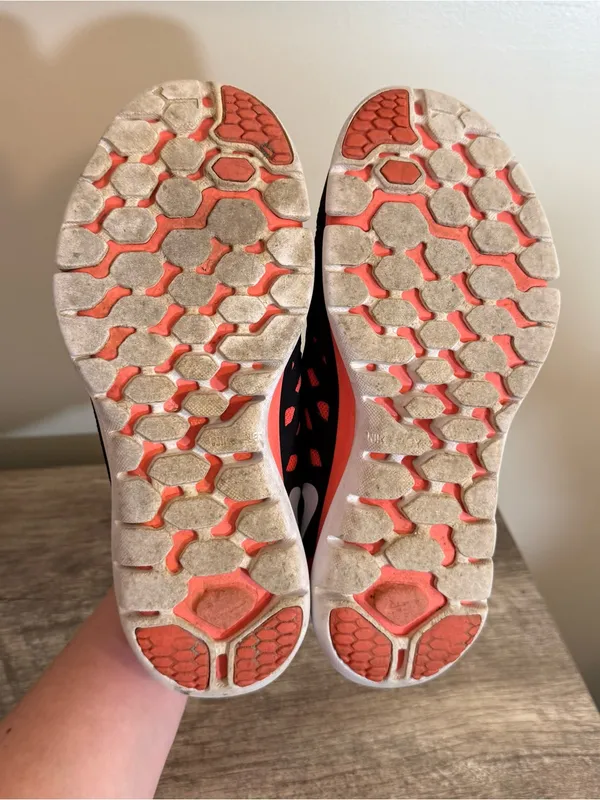 Nike Flex Run Sneakers 709021-003 Women’s Size 7.5 Lace Up Orange Black - Image 6