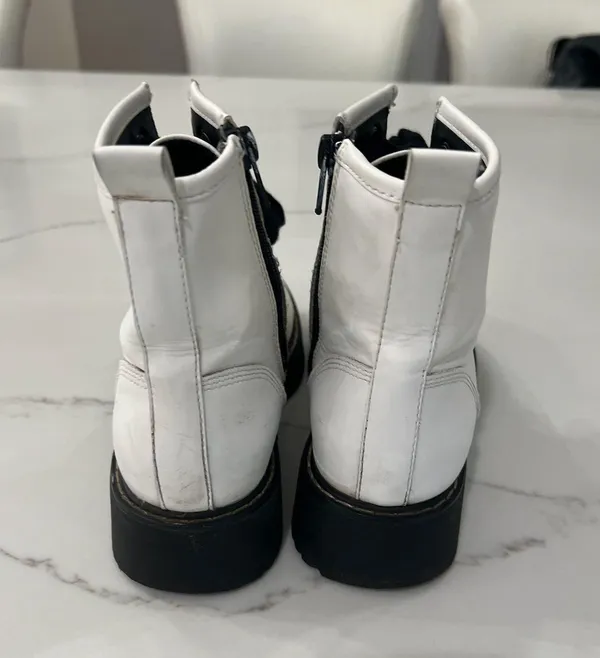 White Doc Martin Boots Size 6.5 - Image 3