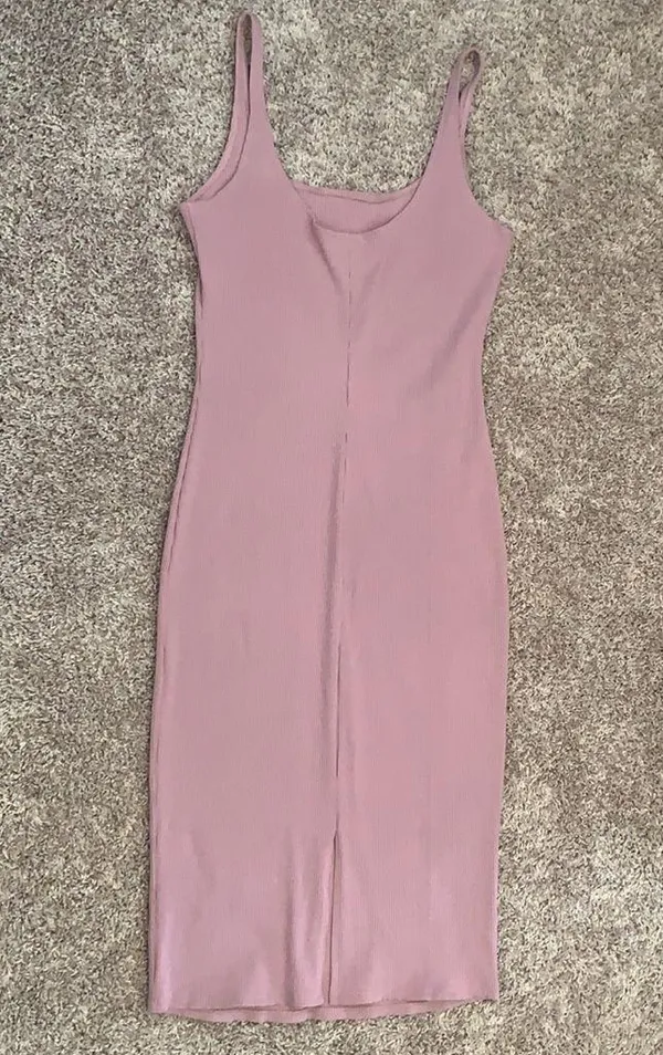 New Women’s Venus Ribbed Midi dress Mauve Size Medium - Image 8
