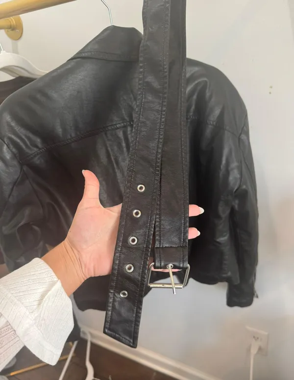 Urban Outfitters Black Leather Jacket - Image 4