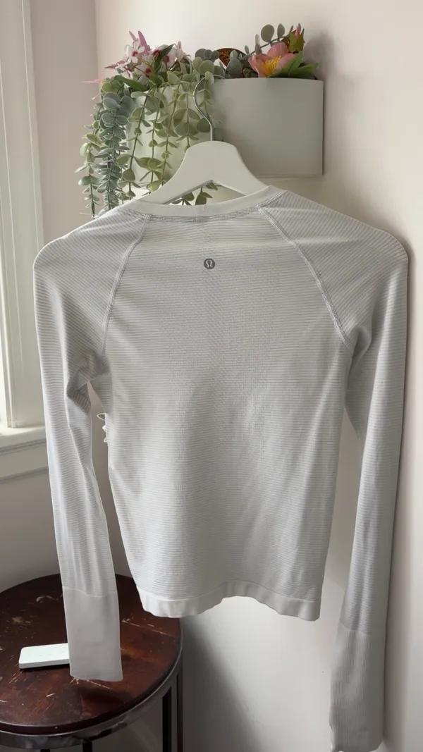 Lululemon white long sleeve swiftly top  - Image 2