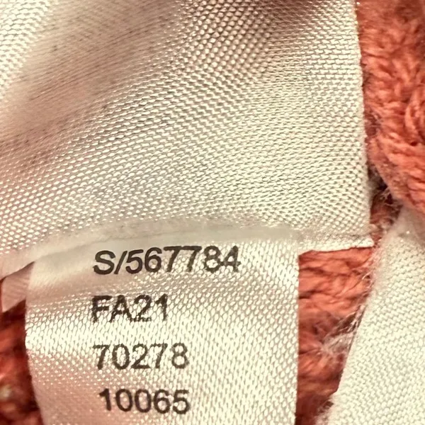 Loft Cardigan Sweater Womens Medium Pink Ribbed Knit Cottagecore Academia Granny - Image 8