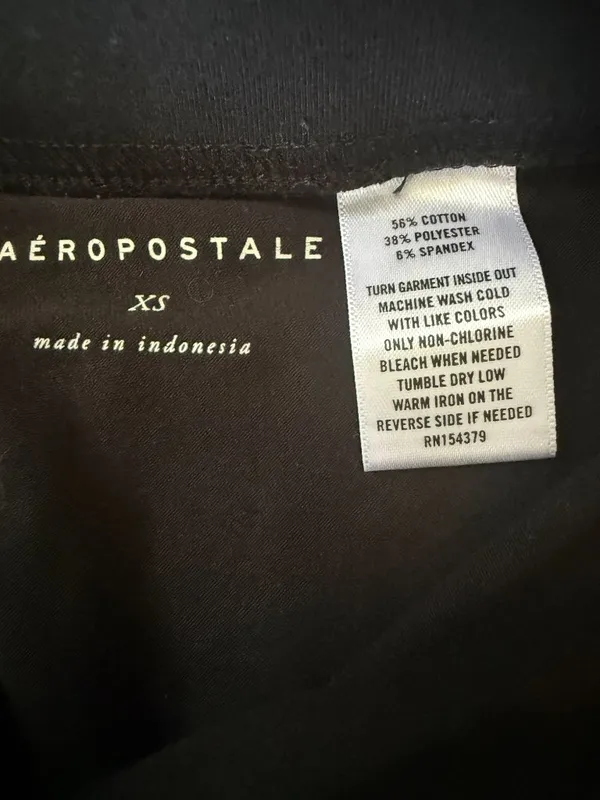 Aeropostale black pull on leggings women's size XS - Image 5