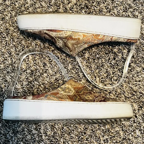 Free People Tapestry Wynwood Slide On Mule Sneaker Shoe Size 6 Slip On Clogs - Image 4